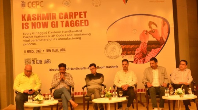 Principal Secretary I&C flags off first ever shipment of GI certified Kashmiri Hand knotted silk Carpets to Europe