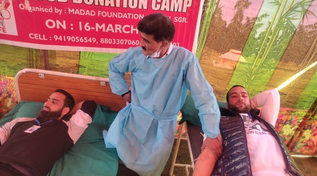 Regional Red Cross Kashmir organizes Mega Blood Donation camp at Lasjan