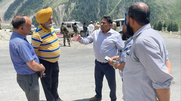 Pr. Secy Jal Shakti visits Baltal Base camp, other areas