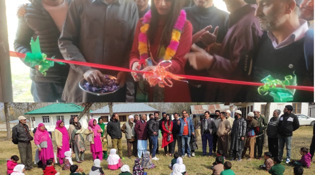 Azeeta Qureshi inaugurates Panchayat Bhawan at Gadoora