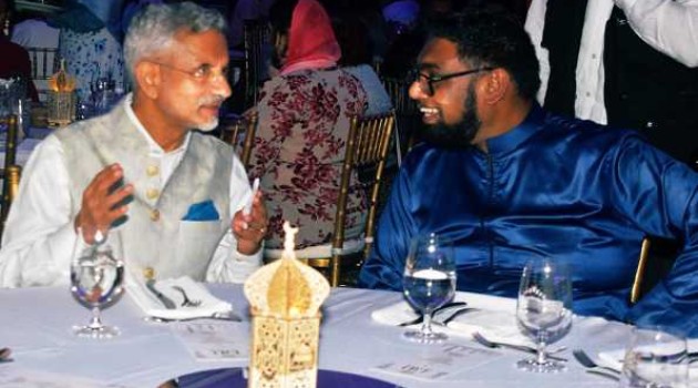 EAM joins Guyanese President for Eid dinner, interacts with Indian community