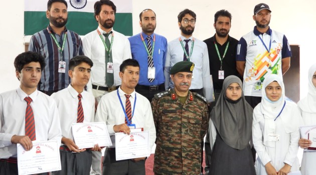 Indian Army Felicitate Adnan Ashiq Of Ags, Hanzik Stood 10th in the UT