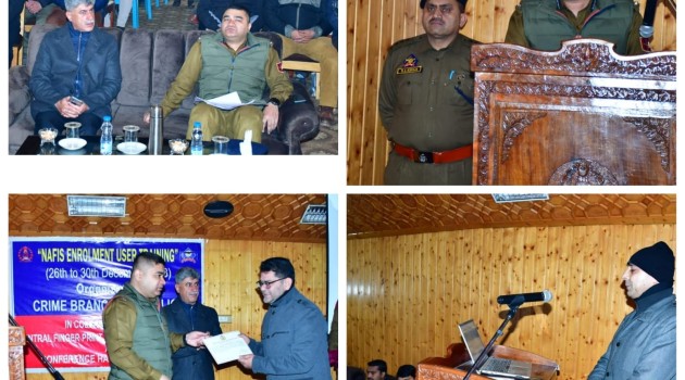 05-days workshop on “USER Enrolment training on NAFIS” culminates at DPL Srinagar