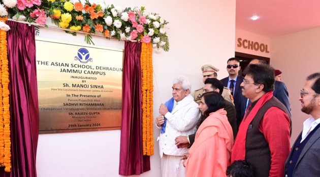 LG Sinha inaugurates new campus of Asian School at Miran Sahib in Jammu