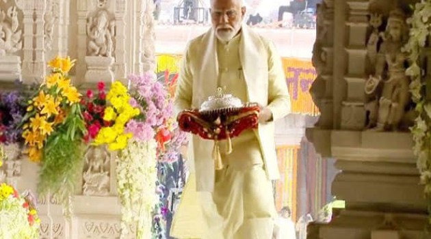 PM Modi reaches Shri Ram Janmabhoomi Temple; ‘Pran Pratishtha’ ceremony begins