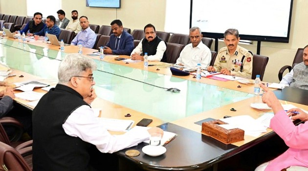 Lt Governor chairs a review meeting of Home Department