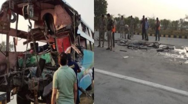 Eight killed, 30 injured as bus rams into truck on Yamuna expressway