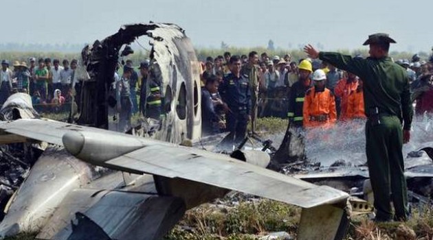 Military plane crashes in Myanmar, 12 dead: Reports