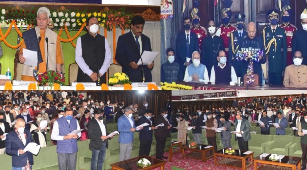 Lt Governor reads the ‘Preamble’ of Constitution along with the Hon’ble President of India via Video Conferencing