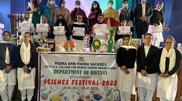 Science Festival-2022 concludes at Padma Shri Padma Sachdev Govt P.G College for Women