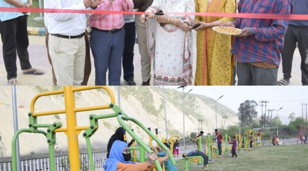 Ramban: DC, President MC inaugurate open air Gymnasiums & children games facility at Maitra Park