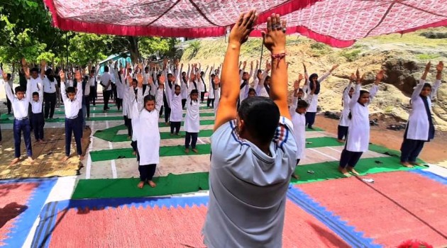 Sports Department Udhampur conducts yoga camp at GHS Nagrota Panjgarain