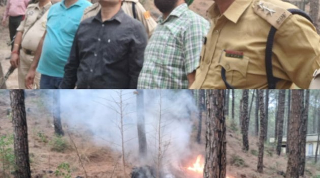 Forest fire control mock drill held at village Sawani in presence of DC Rajouri