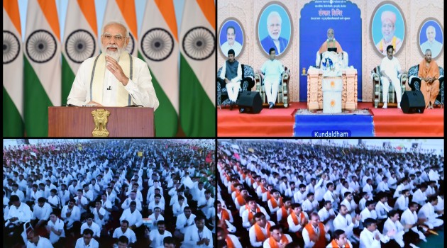 PM addresses ‘Yuva Shivir’ organised by Shree Swaminarayan Temple