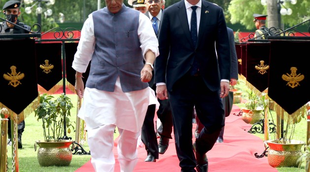 Raksha Mantri Shri Rajnath Singh & his Australian counterpart Mr Richard Marles discuss ways to enhance defence cooperation during bilateral talks in New Delhi