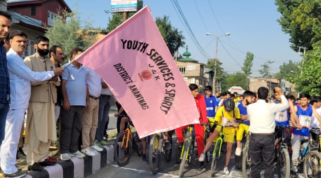 Azadi Ka Amrit Mahotsav:YSS organize Bi-cycle Rally at Anantnag