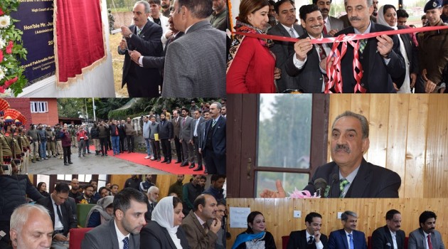 Chief Justice visits Budgam; Inaugurates residential accommodation for Judicial Officers at Chadoora