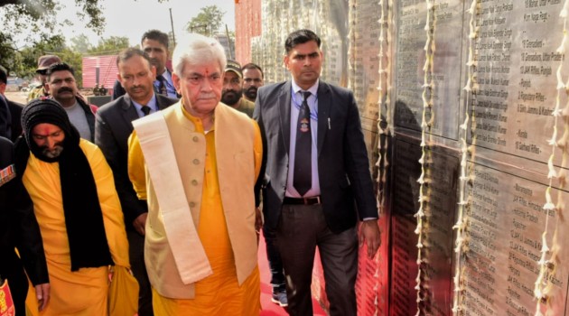 Lt Governor inaugurates Amar Jawan Shourya Sthal at Pouni, Reasi