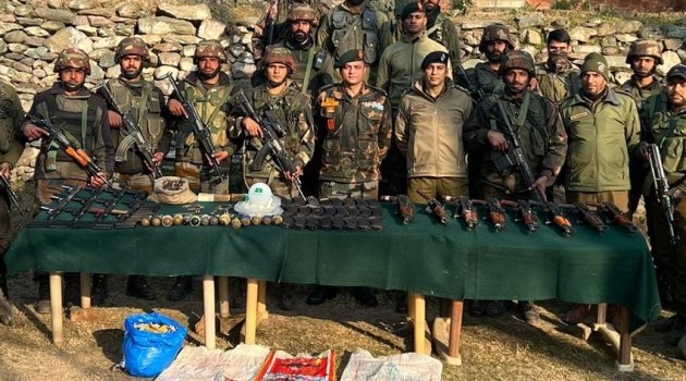 Huge Cache of Arms And Ammunition Recovered in Uri Baramulla