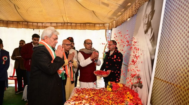 Lt Governor pays tributes to the Father of the Nation Mahatma Gandhi on his punyatithi