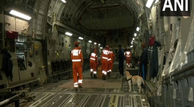 NDRF personnel with specially equipped trained dog squad departs for earthquake-hit Turkey