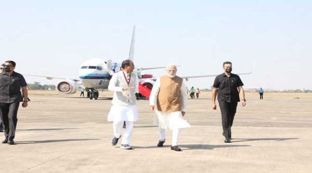 Modi arrives in MP capital