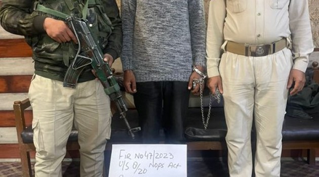 Police arrests drug smuggler in Baramulla