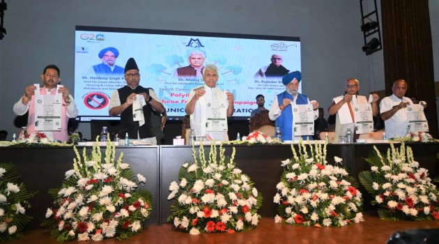 Union Petroleum Minister, Lt Governor launches DRDO’s bioplastic carry bag under Polythene-free Jammu initiative