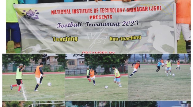 Inter-staff football tournament begins at NIT Srinagar