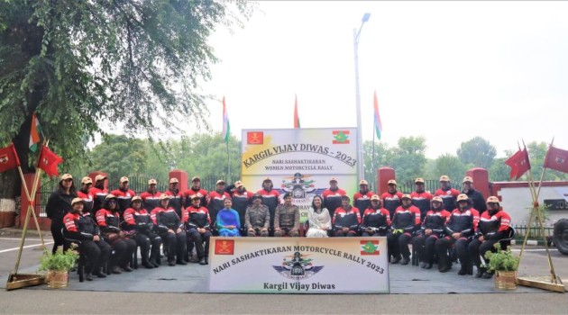 Women Motorcycle Rally To Commemorate  24th Kargil Vijay Diwas And Women Empowerment