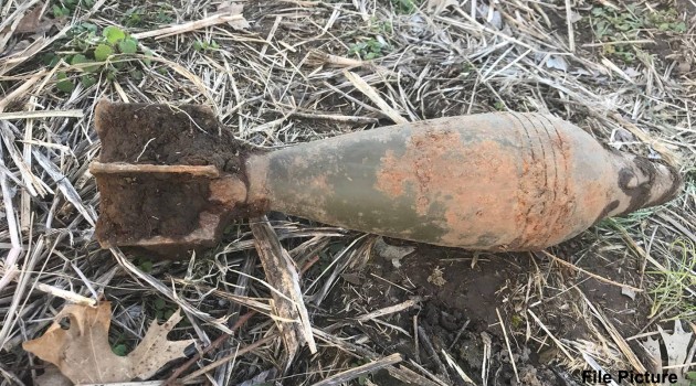 Rusted Shell Recovered During Road Widening in Rajouri