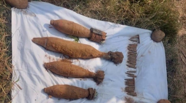 Arms And Ammunition Recovered During Excavation in Akhnoor