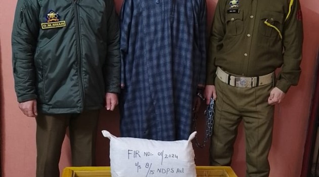 Drug Peddler, Ferrying Contraband Substance in Vehicle, Arrested in Kulgam: Police