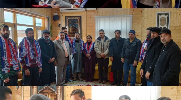 Altaf Bukhari Welcomes New Members from Trichal Pulwama, Sopore Constituency Into Party Fold