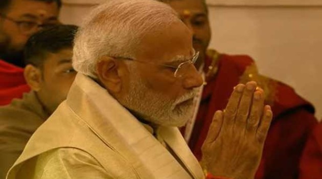 Ayodhya: PM Modi arrives at Ram Temple for consecration ceremony