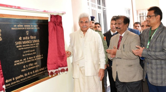 LG Sinha inaugurates new girls hostel at NIT Srinagar