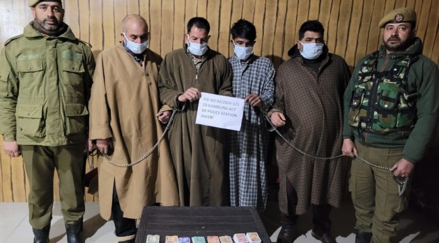 Four gamblers held in Baramulla; Stake money seized: Police