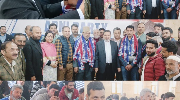 Several prominent political activists and leaders from traditional parties join Apni Party