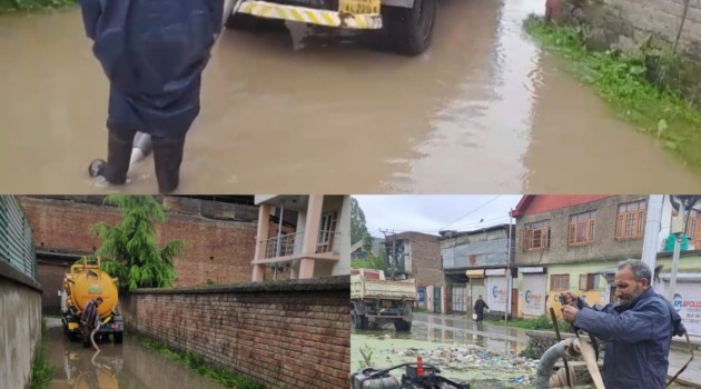 SMC responds swiftly to tackle water inundation in Srinagar 